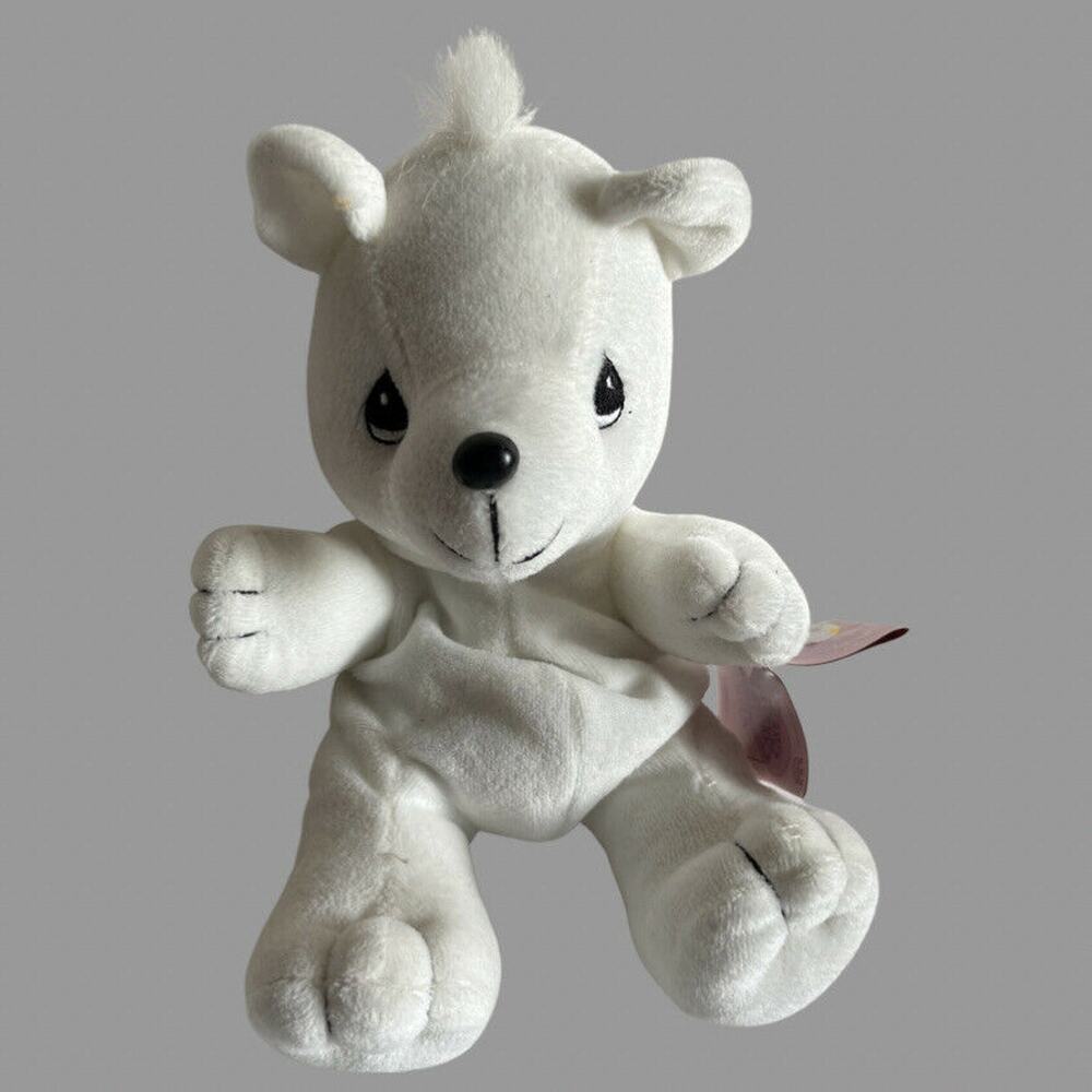 Vintage 1998 Precious Moments Tender Tails Enesco White Polar Bear Plush